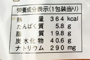 ヤマザキパン パンオポム　栄養成分表