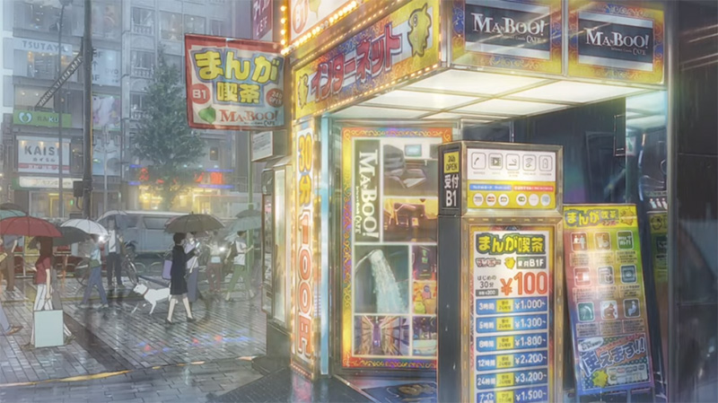 天気の子 背景作画 参考画像 新宿の街並み